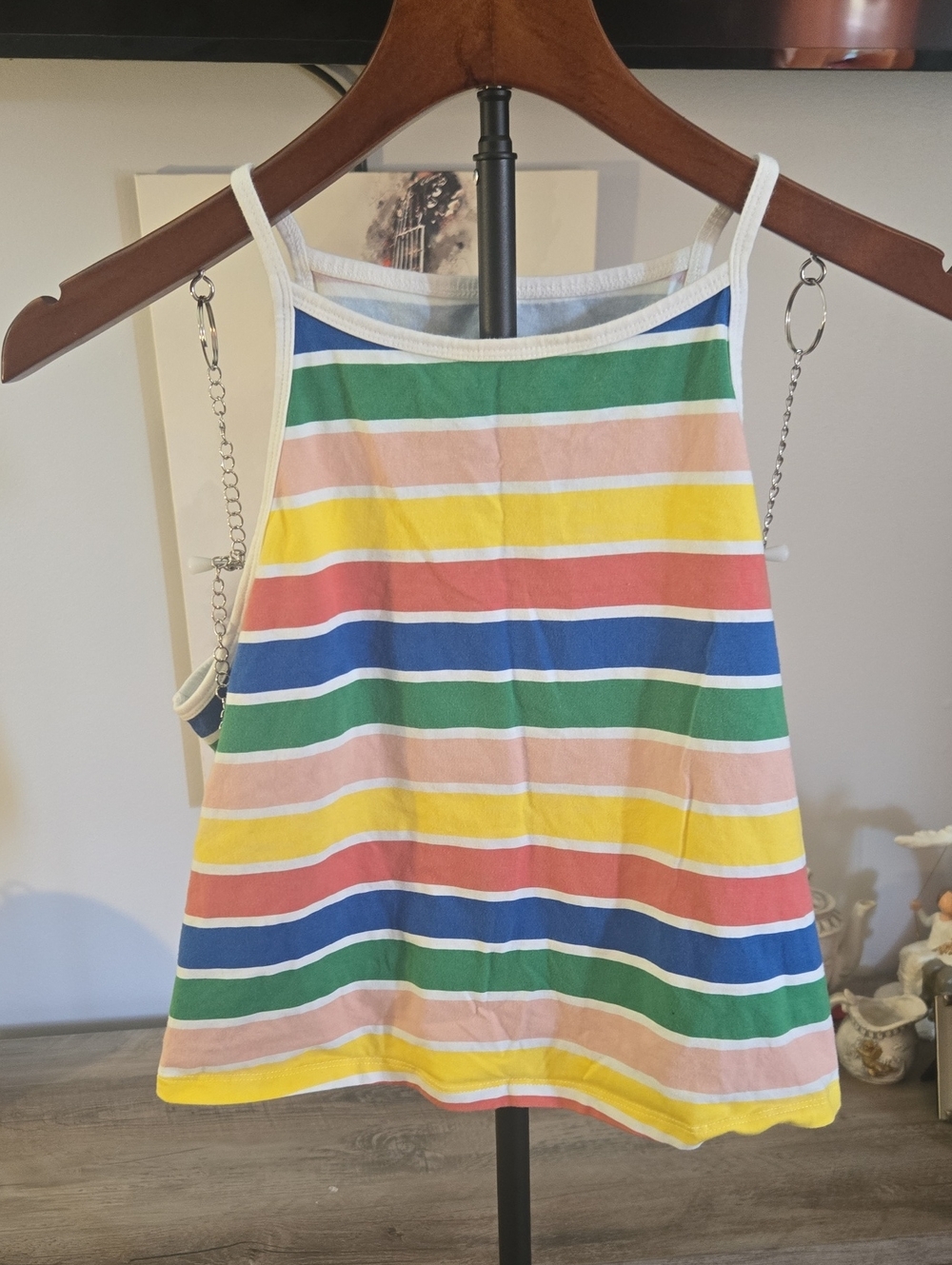 torrid Pastel Stripe Crop Top in Blue, Green, Pink and Cream